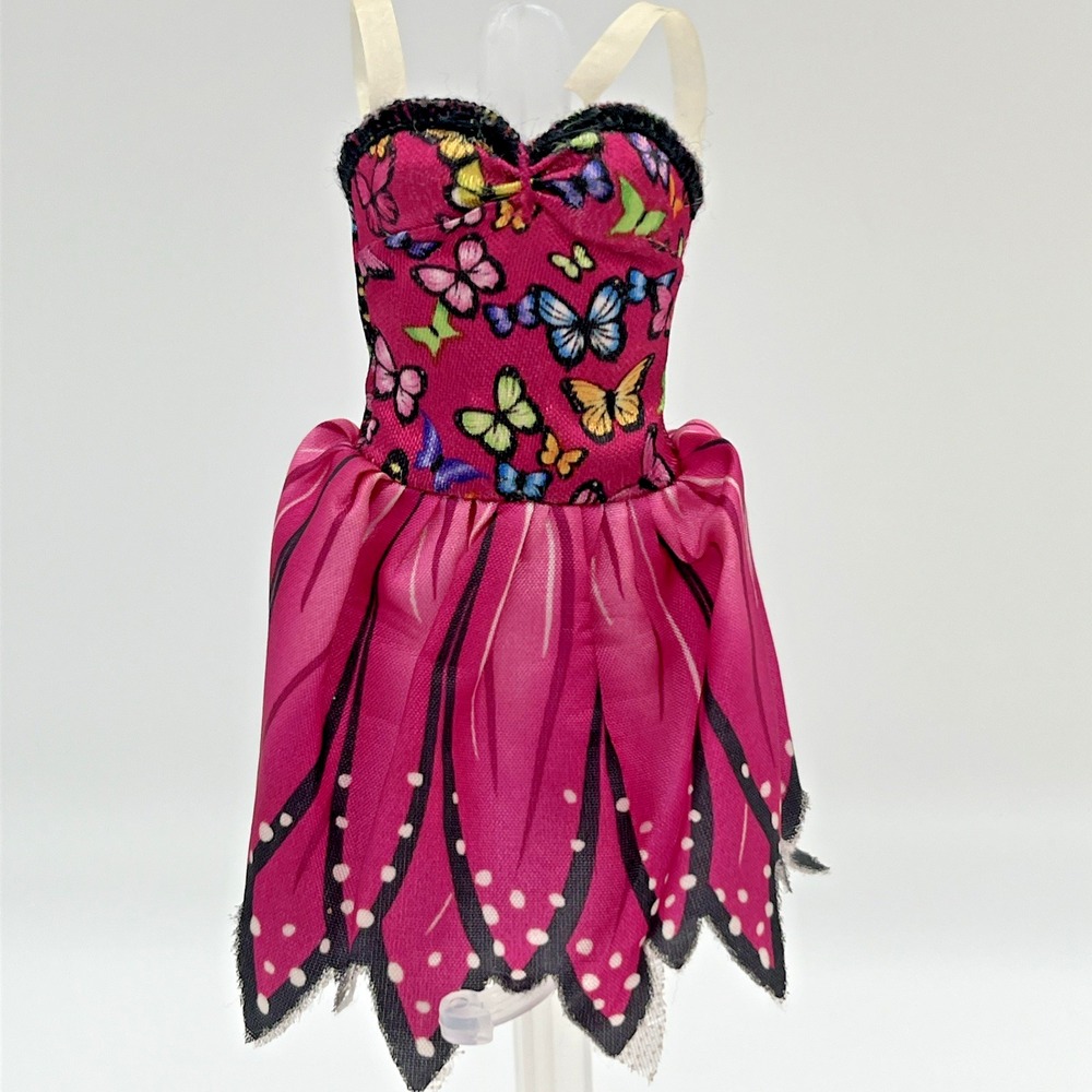 2007 Barbie Fairytopia Magic Wings Mariposa Doll Pink Butterfly Dress Replacemen